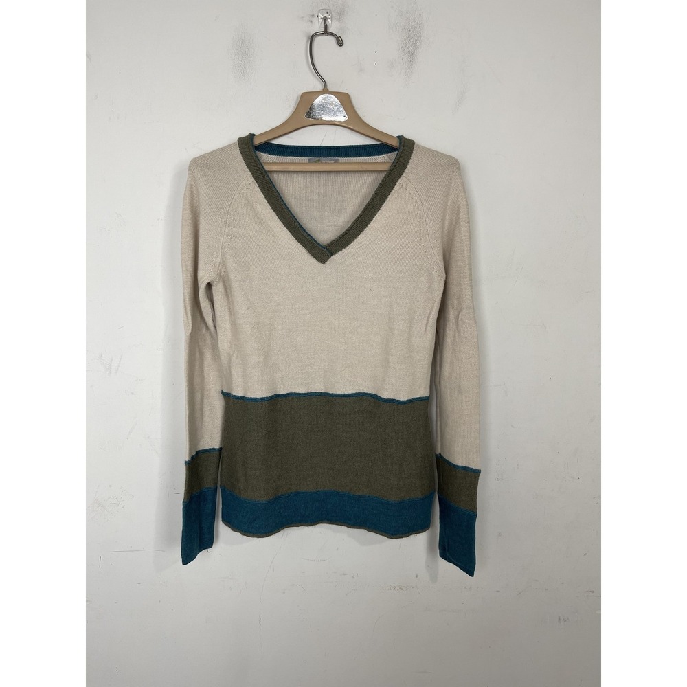 Horny Toad Womens Sweater Small Merino Wool V-Neck Granola Girl Outdoor